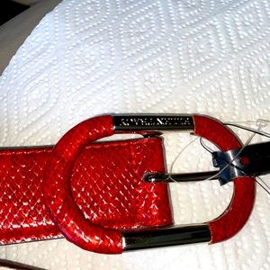 NWT Ellen Tracey Red Belt M/L